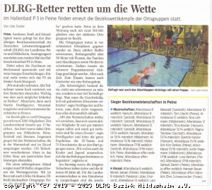 Artikel Peiner Nachrichten 28.01.2019